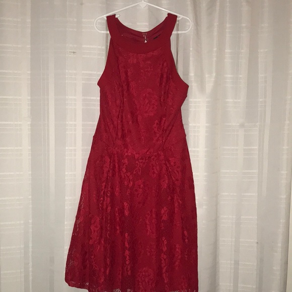 Red formal dress, Jr/youth size L - Picture 1 of 6